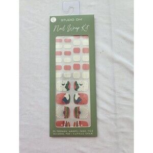 Studio Oh! Nail Wrap Kit 34 Toe Nail Wraps Nail File Alcohol Pad Cuticle Stick
